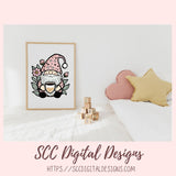 Cute Boho Coffee Gnome Stickers PNGs for Digital and Printable Planners, Bullet Journals, Scrapbooking, Laptops, Hippy Gnomes Gift for Women