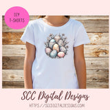 Easter Egg Floral Bouquet Stickers PNGs for Digital and Printable Planners, Bullet Journals, Scrapbooking, Laptops, Spring Flowers