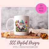Cute Easter Gnomes Stickers PNGs for Digital and Printable Planners, Bullet Journals, Scrapbooking, Laptops, Gnome Lover Gift for Women