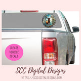 Stained Glass PNG Sticker Pack for Digital and Printable Planners, Journals, Notebooks & Digital Scrapbooking, Deer & Elk Car Decals, Instant Download Pre-Cropped Goodnotes Compatible PNG Images