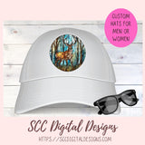Stained Glass PNG Sticker Pack for Digital and Printable Planners, Journals, Notebooks & Digital Scrapbooking, Deer & Elk Car Decals, Instant Download Pre-Cropped Goodnotes Compatible PNG Images