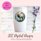 Stained Glass PNG Sticker Pack for Digital and Printable Planners, Journals, Notebooks & Digital Scrapbooking, Deer & Elk Car Decals, Instant Download Pre-Cropped Goodnotes Compatible PNG Images