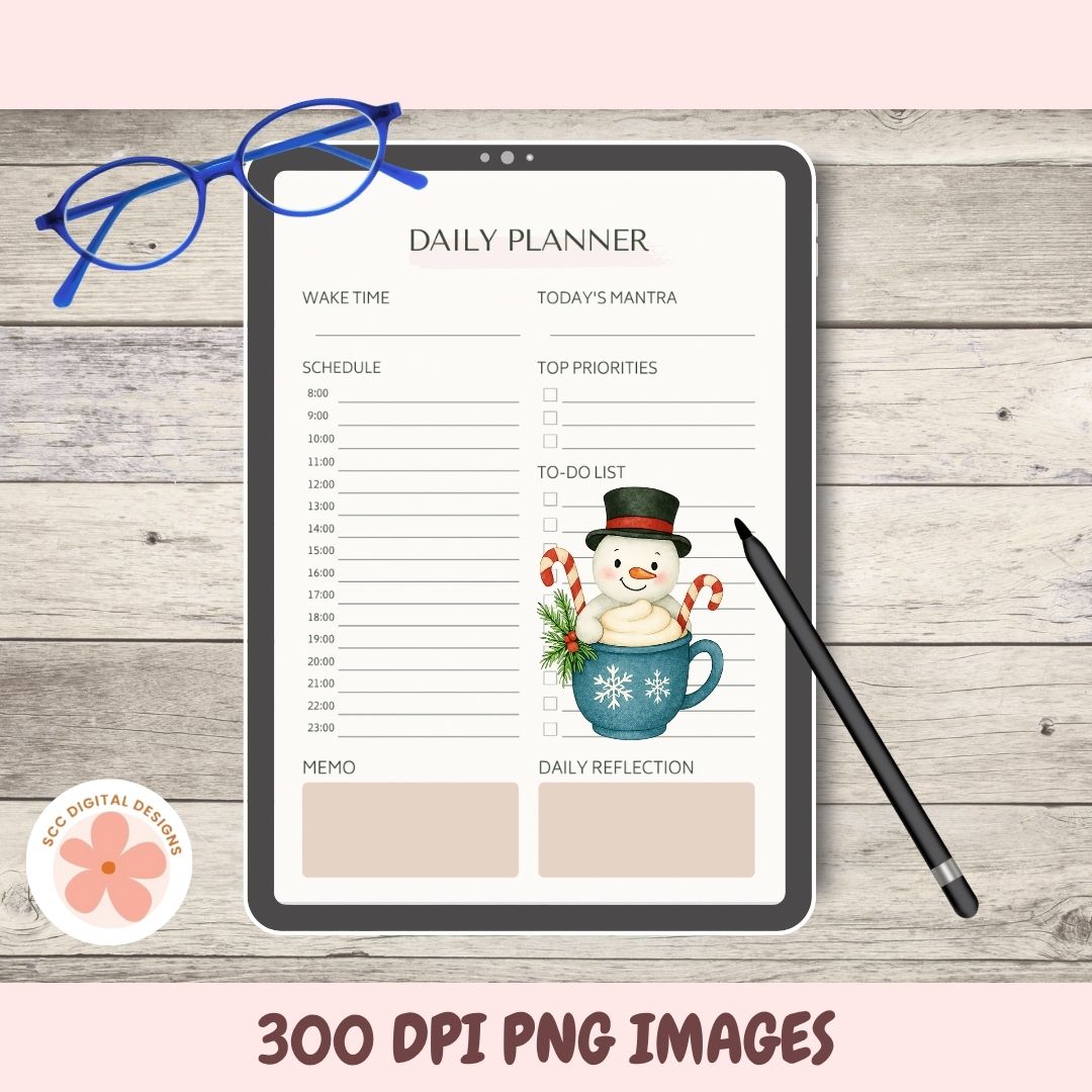 Christmas Snowman Clipart Bundle, Whimsical Winter Holiday Snowman Illustration PNG, Card Making, Scrapbooking, Stickers, Junk Journals