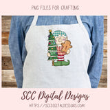 Christmas Elves Clipart, Trees Candy Gingerbread Cookie Clip Art for Sublimation, Happy Elf PNG for Stickers for Kids and Paper Crafting