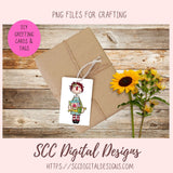 Annie Clipart, Vintage Sewing Machine PNG, Pin Cushion, Seam Ripper Digital Download Primitive Doll Clip Art for T-Shirts for Women and Kids