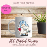 Get Well Soon Clip Art, Medical Chart, Xray, Coffee Cup Clipart, Cute Pudgy Gnome PNG for Stickers for #1 Nurse, DIY Doctor Thank You Cards