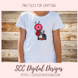 Cute Bee PNG for Sublimation for Stickers, Primitive Flower Clipart for Scrapbook Elements, Whimsical Wildlife Clip Art for Kid's Wall Decor
