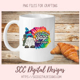 will burn sage and bridges tie dye gnome png files for sublimation for tumblers, funny gnome sublimation designs for shirts for women hippie