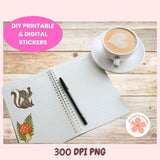 Cute Woodland Animals Clipart 12 - designs in 300 dpi png format