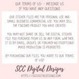Birthday Unicorn Stickers for Digital Planners, Printable Planner Accessories for Scrapbooking & DIY Gift for Kids Sticker Book