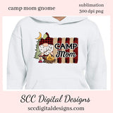 amp Mom Gnome Sublimation Clipart - DIY Glamper Decor, Signs, Pillows, Coffee Mug & Tumbler, Camping Gnome T-Shirt & Hoodie