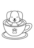 Dogs Coloring Pages for Kids, Home School Printables & Day Care Activities, Teacher Recourses Preschool, Baby Animals Children's Story Book