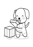 Dogs Coloring Pages for Kids, Home School Printables & Day Care Activities, Teacher Recourses Preschool, Baby Animals Children's Story Book