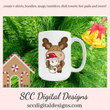 Moose Loves Snowmen Clipart, DIY Party Printables, T-Shirt & Hoodie Design, Teacher Resources, Instant Download, Commercial Use, Exclusive Clip Art Set, Craft Supplies, Scrapbook Elements, Personal Use, Snowman  Our clipart files come to you as 300 dpi PNG images.