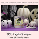 Bad Witch Club Sublimation Clipart, Proud Member of, Spooky Green Witch, DIY Home Decor, Instant Download, Commercial Use, Clip Art Set PNG, DIY Party Printables, T-Shirt & Hoodie Design, Craft Supplies, Scrapbook Elements, Personal Use, Halloween Printables