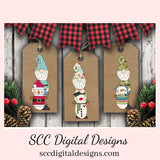 Tall Gnomes PNG, Black Top Hat Snowmen, Santa Hat Snowman, DIY Gift for Her, Instant Download, Exclusive Clipart, Commercial Use Clip Art PNG Set, Create Christmas Decor, Create Holiday Printables, T-Shirt & Hoodie Design, Craft Supplies, Scrapbook Elements, Personal Use