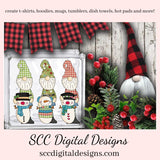 Tall Gnomes PNG, Black Top Hat Snowmen, Santa Hat Snowman, DIY Gift for Her, Instant Download, Exclusive Clipart, Commercial Use Clip Art PNG Set, Create Christmas Decor, Create Holiday Printables, T-Shirt & Hoodie Design, Craft Supplies, Scrapbook Elements, Personal Use