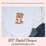 Bear PNG, Boy and Girl Bears, Santa Hat, DIY Gift for Her, Whimsical Art, Exclusive Clipart Set, Instant Download, Commercial Use Clip Art Set, Scrapbook Elements, Craft Supplies, Scrapbook Elements, Personal Use, DIY Printables