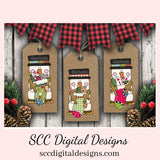 Smore PNG, Christmas Stockings, Snowman Snowmen, Santa Bear, DIY Gift for Her, Exclusive Clipart, Instant Download, Commercial Use Clip Art
