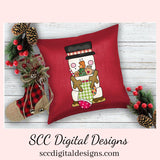 Smore PNG, Christmas Stockings, Snowman Snowmen, Santa Bear, DIY Gift for Her, Exclusive Clipart, Instant Download, Commercial Use Clip Art