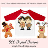 Christmas Kids PNG, Boys Girls, Xmas Cookies, Gingerbread, Holiday Candy, Christmas Tree, DIY Gift for Her, DIY Printables, Exclusive Clipart Set, Instant Download, Commercial Use Clip Art, Craft Supplies, Scrapbook Elements, Personal Use