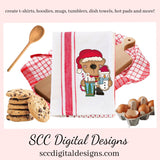 Santa Bear PNG, Snowman Soup, Cocoa Mugs, Snowmen, Santa Hat, DIY Gift for Her, DIY Printables, Exclusive Clipart Set, Instant Download, Commercial Use Clip Art, Scrapbook Elements, Craft Supplies, Personal Use, Christmas Clipart