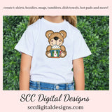 Christmas Bear PNG, Cocoa Mugs, Reindeer, Snowman, Snowmen, Santa, DIY Gift for Her, DIY Printables, Exclusive Clipart Set, Instant Download, Commercial Use Clip Art, Scrapbook Elements, Craft Supplies, Personal Use, Christmas Clipart