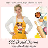 In the Kitchen PNG, Pigtail Girls, Eggs, Chicken, Utensils, DIY Gift for Her, DIY Printables, Exclusive Clipart Set, Instant Download, Commercial Use Clip Art, Scrapbook Elements, Craft Supplies, Personal Use