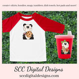 Panda PNG, Christmas Gingerbread, Xmas Cookies, Holiday Candy, DIY Gift for Her, DIY Printables, Exclusive Clipart Set, Instant Download, Commercial Use Clip Art, Scrapbook Elements, Craft Supplies, Personal Use, Christmas Clipart, Panda Bear