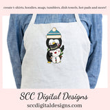 Penguin PNG, Snowman, Snowmen, Santa Hat, DIY Gift for Her, DIY Printables, Exclusive Clipart Set, Instant Download, Commercial Use Clip Art, Scrapbook Elements, Craft Supplies, Personal Use, Christmas Clipart