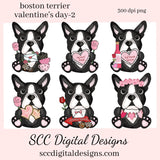 Boston Terrier PNG, Valentine's Clip Art, Black & White Dog, DIY Gift for Her, Instant Download, Dog Clip Art PNG, Commercial Use Art, Scrapbook Elements, Dog PNG for Tumblers, Clipart for Stickers, Clip Art for Kids, Old Red Truck, Dog Lover Gift For Women