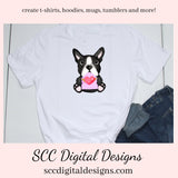 Boston Terrier PNG, Valentine's Clip Art, Black & White Dog, DIY Gift for Her, Instant Download, Dog Clip Art PNG, Commercial Use Art, Scrapbook Elements, Dog PNG for Tumblers, Clipart for Stickers, Clip Art for Kids, Old Red Truck, Dog Lover Gift For Women