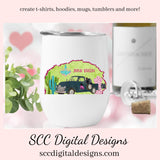 Old Truck PNG, Vintage Blue Truck, Junk Queen T-Shirt Design, Junker Designs, DIY Gift for Her, Instant Download, Commercial Use Art, Clipart for Stickers, Gone Junkin', DIY Junkin T-Shirt, Scrapbook Elements, Exclusive Design