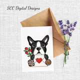 Boston Terrier PNG, Valentine's Clip Art, Black & White Dog, DIY Gift for Her, Instant Download, Dog Clip Art PNG, Commercial Use Art, Scrapbook Elements, Dog PNG for Tumblers, Clipart for Stickers, Clip Art for Kids, Old Red Truck, Dog Lover Gift For Women