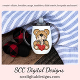 Valentine Bear PNG, Whimsical Bears, Valentine Clipart, Red Roses, Red Hearts, DIY Gift for Her, Instant Download, Commercial Use Clip Art, Scrapbook Elements, Craft Supplies, Personal Use, Exclusive Clipart Sets, DIY Valentines Projects, Valentine's Clipart for Cards
