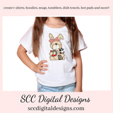 Rabbit PNG, Valentine Bunny, DIY Gift for Her, Whimsical Clipart, DIY Valentines Projects, Instant Download, Commercial Use Clip Art, Scrapbook Elements, Craft Supplies, Personal Use, Exclusive Clipart Sets, Valentine's Clipart for Cards