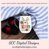 Rabbit PNG, Valentine Bunny, DIY Gift for Her, Whimsical Clipart, DIY Valentines Projects, Instant Download, Commercial Use Clip Art, Scrapbook Elements, Craft Supplies, Personal Use, Exclusive Clipart Sets, Valentine's Clipart for Cards