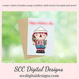 Rag Doll PNG, Andy Clipart, DIY Gift for Her, Red White and Blue PNGs, DIY Valentines Projects, Instant Download, Commercial Use Clip Art, Scrapbook Elements, Craft Supplies, Personal Use, Exclusive Clipart Sets, Valentine's Clipart for Cards