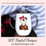 Panda PNG, Panda Bear Valentine's Clipart for Cards, DIY Gift for Her, DIY Valentines Projects, Instant Download, Commercial Use Clip Art, Scrapbook Elements, Craft Supplies, Personal Use, Exclusive Clipart Sets, Forest Animals