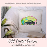 Old Truck PNG, Vintage Blue Truck, Junk Queen T-Shirt Design, Junker Designs, DIY Gift for Her, Instant Download, Commercial Use Art, Clipart for Stickers, Gone Junkin', DIY Junkin T-Shirt, Scrapbook Elements, Exclusive Design