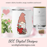 Valentine Gnome PNG, Valentine Clipart for Kids, DIY Gift for Her, Cricut Designs, Gnomes PNG for Sublimation, Commercial Use Clip Art, Scrapbook Elements, Craft Supplies, Personal Use, Gnome Lover Gift