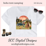 Old Truck PNG, Tent Camping Sign, Boho Art, Vintage Car Lover Gift, Hippie Clipart, DIY Gift for Her, Happy Glamper, Cricut Designs, Commercial Use Clip Art, Scrapbook Elements, Craft Supplies, Personal Use, Exclusive Clipart Sets