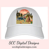 Old Truck PNG, Tent Camping Sign, Boho Art, Vintage Car Lover Gift, Hippie Clipart, DIY Gift for Her, Happy Glamper, Cricut Designs, Commercial Use Clip Art, Scrapbook Elements, Craft Supplies, Personal Use, Exclusive Clipart Sets