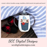 Pocket Gnomes PNG, Valentine's Clipart Cards, Red Roses, DIY Gift for Her, DIY Valentines Projects, Instant Download, Commercial Use Clip Art, Scrapbook Elements, Craft Supplies, Personal Use, Exclusive Clipart Sets, Valentine's Clipart for Cards, Gnomes Lover