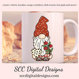 Valentine Gnome PNG, Valentine Clipart for Kids, DIY Gift for Her, Cricut Designs, Gnomes PNG for Sublimation, Commercial Use Clip Art, Scrapbook Elements, Craft Supplies, Personal Use, Gnome Lover Gift