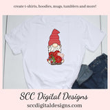Valentine Gnome PNG, Valentine Clipart for Kids, DIY Gift for Her, Cricut Designs, Gnomes PNG for Sublimation, Commercial Use Clip Art, Scrapbook Elements, Craft Supplies, Personal Use, Gnome Lover Gift