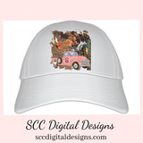 Vintage Pink Truck PNG, Boho Art, Boho Wall Art Digital, Hippie Clipart, Retro PNG for Shirts, DIY Gift for Her, Cricut Designs, Commercial Use Clip Art, Scrapbook Elements, Craft Supplies, Personal Use, Exclusive Clipart Sets