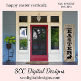Our Happy Easter Vertical SVG is great for all of your projects this holiday season. Create diy front door signs, or a diy gift for her. Our PNG files are also commercial use art. Our SVGs are great to create home decor, coffee mugs, tumblers, t-shirts, hoodies, kitchen towels, hot pads, and so much more! SVG designs for home decor, for tumblers
