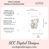 Our printable Easter greeting cards designs are ready for you to download, print, and add your unique message. Our whimsical little elephant has tulips, and a colored egg, is a Printable Easter Card, with Happy Easter. Whimsical Art, Print at Home Cards, DIY Gift Card, Blank Card PDF, DIY Gift for Her, Easter Cards, Easter Printables, Instant Download, Blank Cards Download