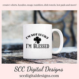 Our I'm Not Lucky, I'm Blessed SVG is great for all of your projects this holiday season. Create diy front door signs, or a diy gift for her or him. Our PNG files are also commercial use art.